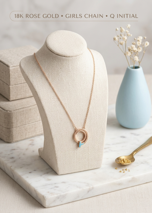 Gold pendant set for ladies