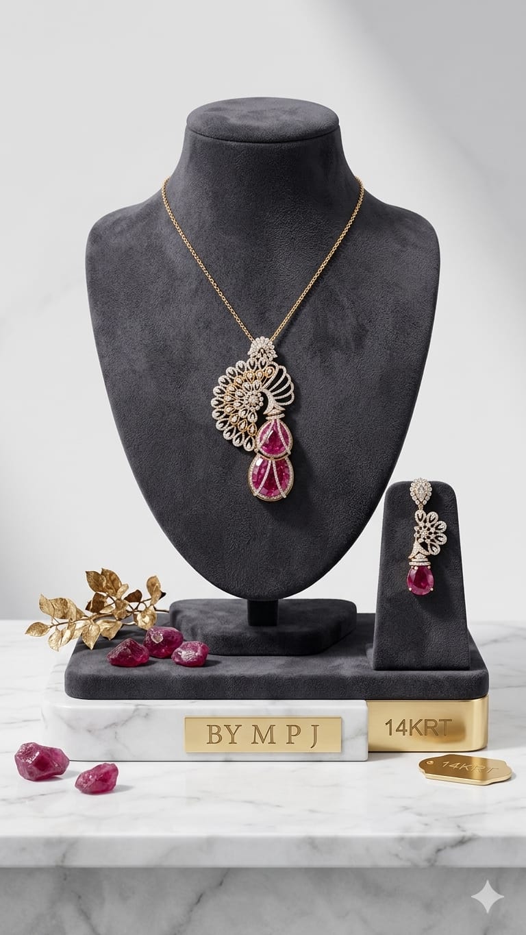 Diamond Pendant Set