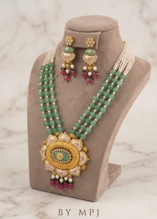 ANTIQUE KUNDAN PENDANT SET
